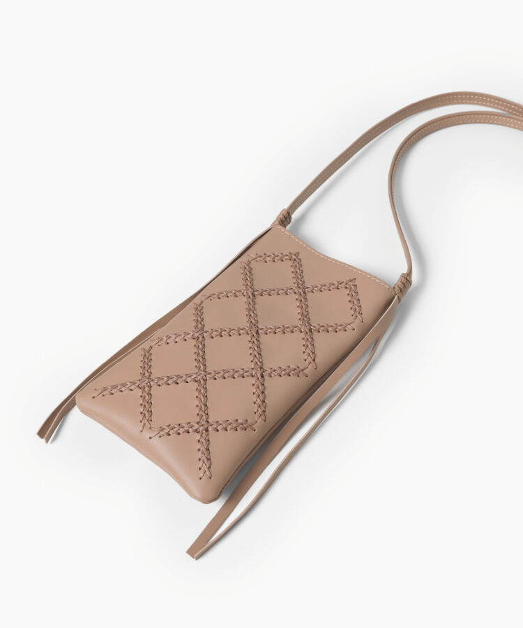 Cross Pocket Bag in Mocca Smooth Leather
