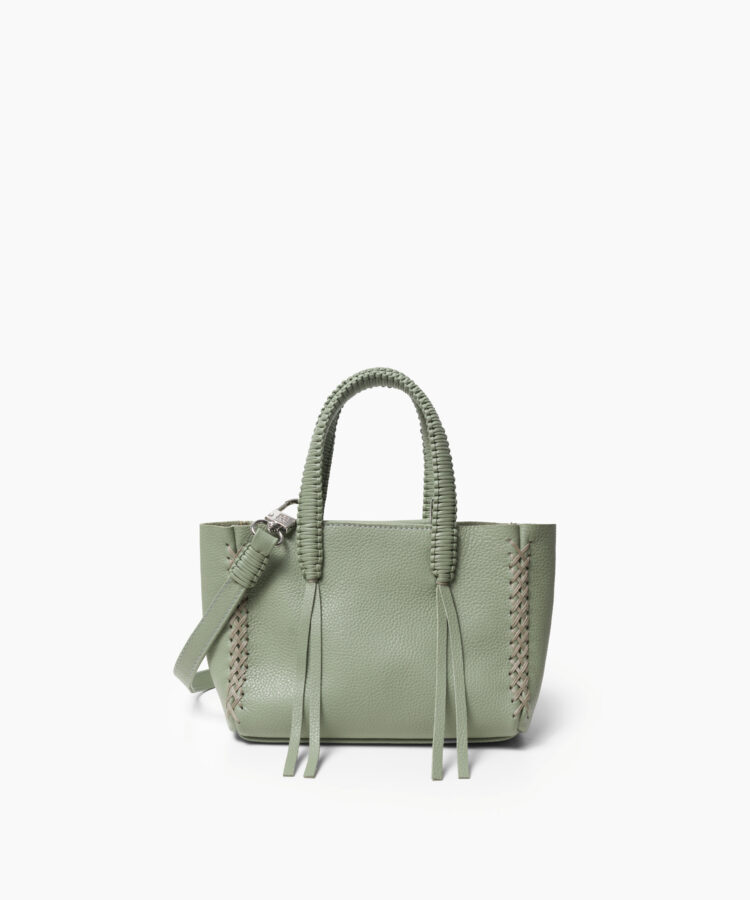 Micro Tote in Sage Grained Leather