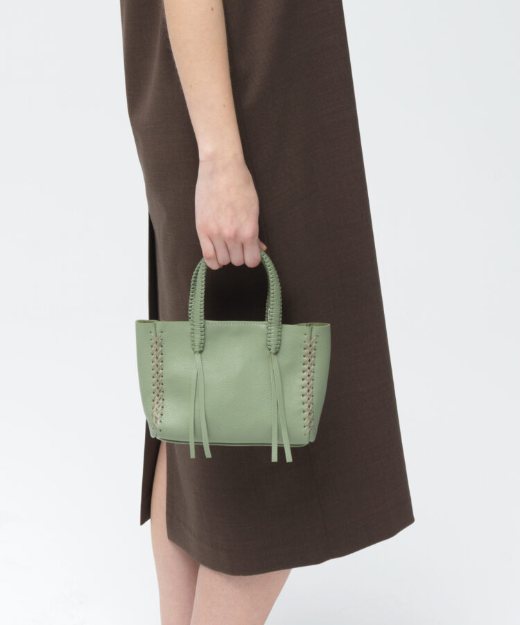 Micro Tote in Sage Grained Leather