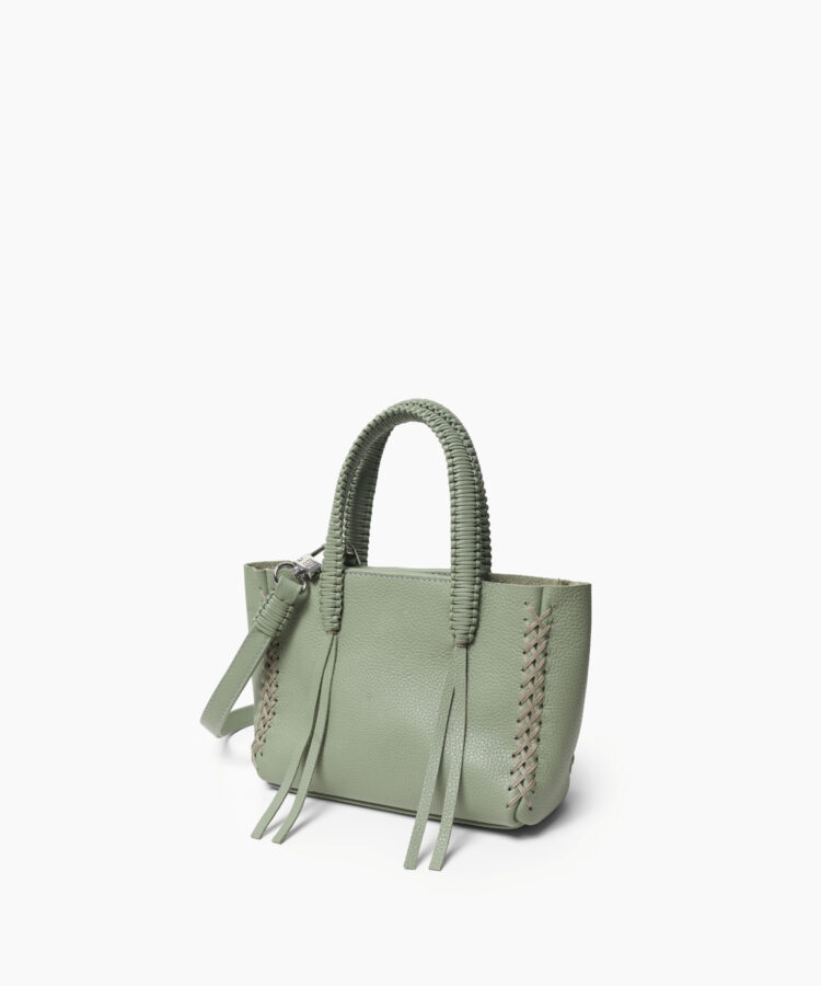 Micro Tote in Sage Grained Leather
