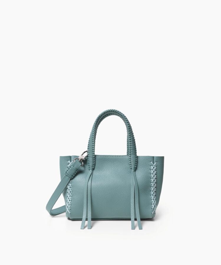 Micro Tote in Sky Grained Leather