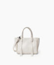 Micro Tote in Ivory Grained Leather