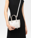 Micro Tote in Ivory Grained Leather