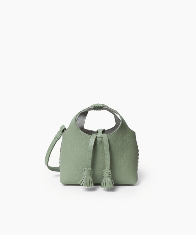 Micro City in Sage Grained Leather