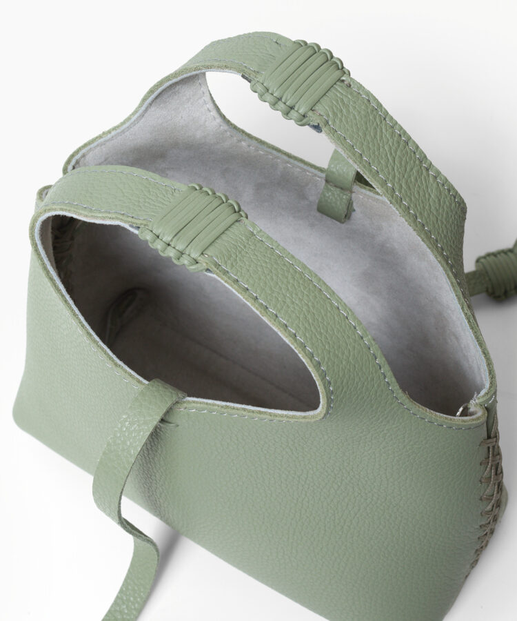 Micro City in Sage Grained Leather