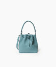 Micro Bucket in Sky Grained Leather