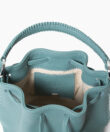 Micro Bucket in Sky Grained Leather