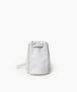 Pouch Bag in White Smooth Leather