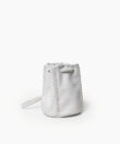 Pouch Bag in White Smooth Leather