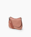 Medium Saddle Bag in Peach Grained Leather
