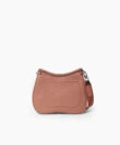 Medium Saddle Bag in Peach Grained Leather