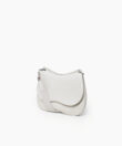 Medium Saddle Bag in Ivory Grained Leather