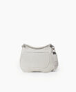 Medium Saddle Bag in Ivory Grained Leather