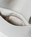 Medium Saddle Bag in Ivory Grained Leather