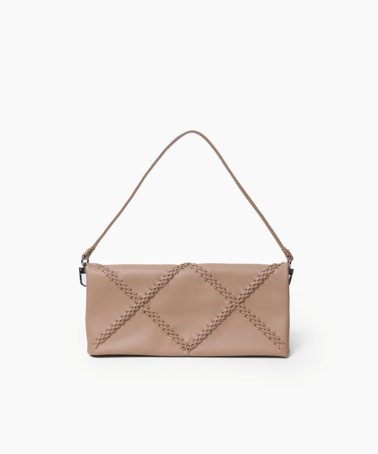 Folded Clutch in Mocca Smooth Leather