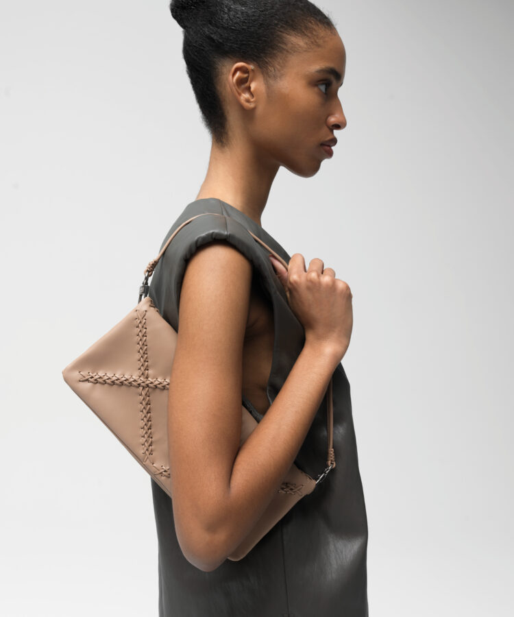 Folded Clutch in Mocca Smooth Leather