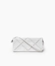 Folded Clutch in White Smooth Leather
