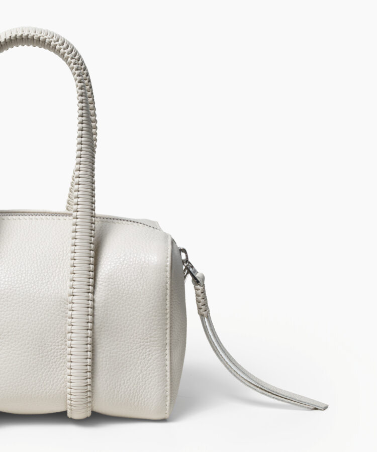 Mini Bowling in Ivory Grained Leather