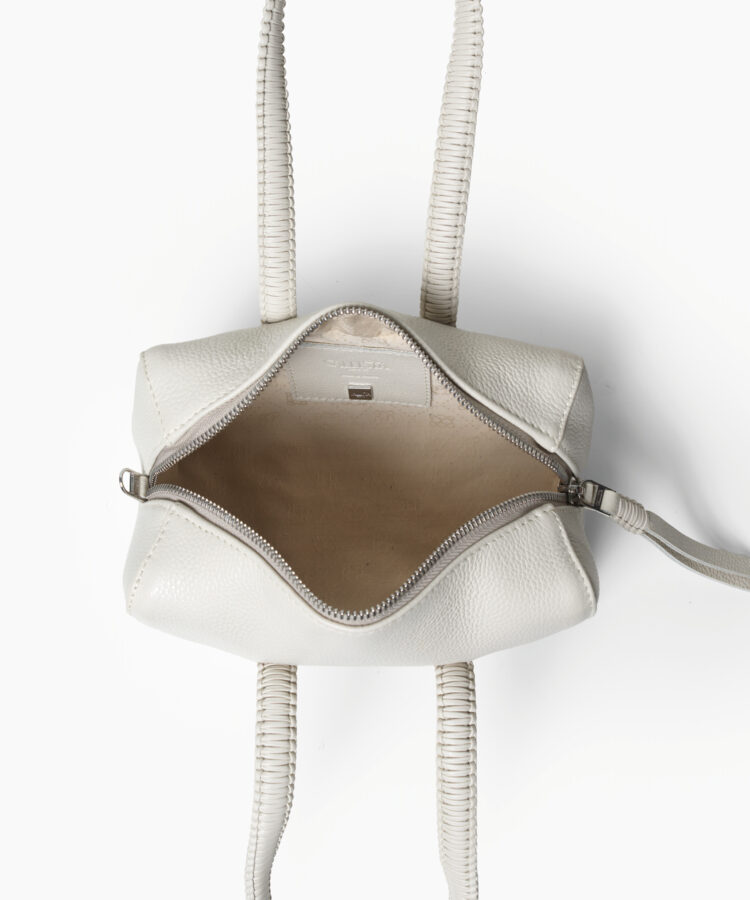Mini Bowling in Ivory Grained Leather