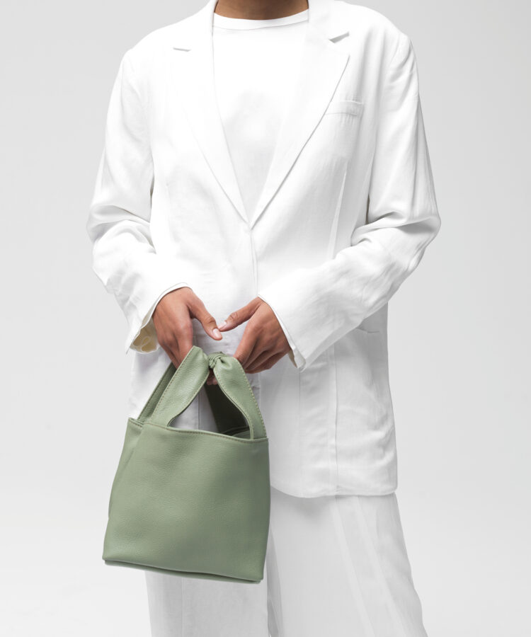 Gaia Tote in Sage Grained Leather