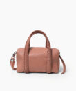 Medium Bowling in Peach Grained Leather