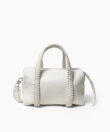 Medium Bowling in Ivory Grained Leather