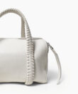 Medium Bowling in Ivory Grained Leather