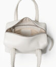Medium Bowling in Ivory Grained Leather