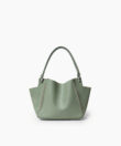 Mini Shoulder Bag in Sage Grained Leather