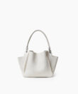 Mini Shoulder Bag in Ivory Grained Leather