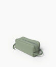 Mini Wash Bag in Sage Grained Leather