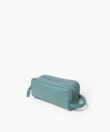 Mini Wash Bag in Sky Grained Leather