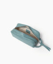 Mini Wash Bag in Sky Grained Leather