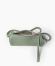 Mini Barrel Bag in Sage Grained Leather