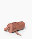 Mini Barrel Bag in Peach Grained Leather