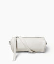 Mini Barrel Bag in Ivory Grained Leather