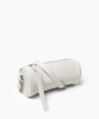 Mini Barrel Bag in Ivory Grained Leather