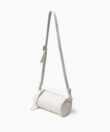 Mini Barrel Bag in Ivory Grained Leather