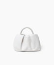 Venetia Clutch in White Smooth Leather