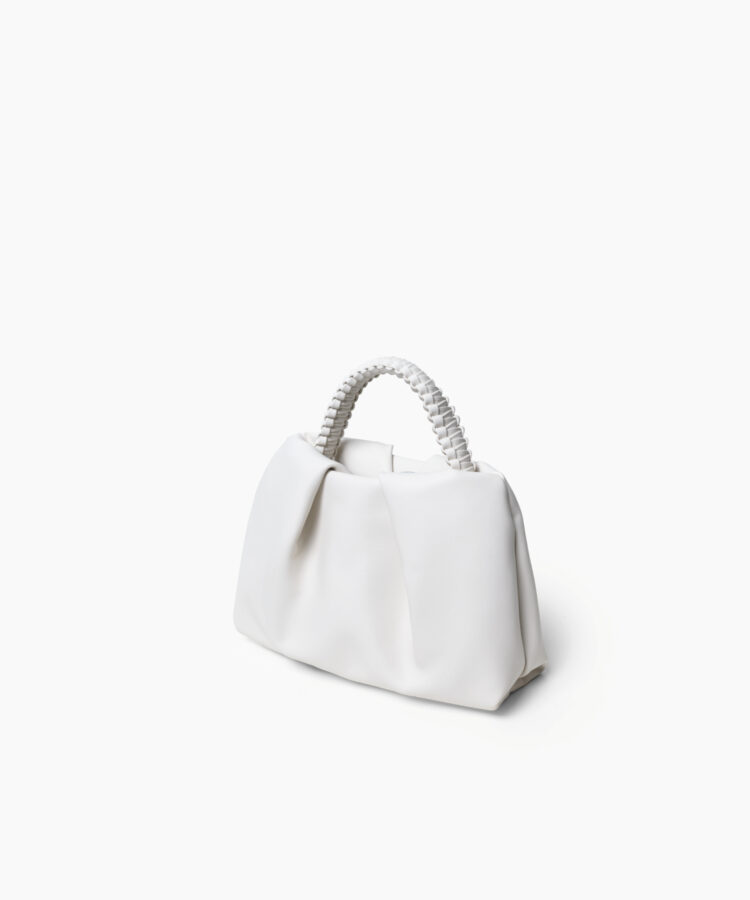 Venetia Clutch in White Smooth Leather