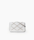 Short Flap Bag in White Smooth Leather