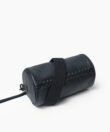 Barrel Bag in Black Grained Leather