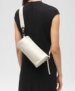 Barrel Bag in Ivory Grained Leather