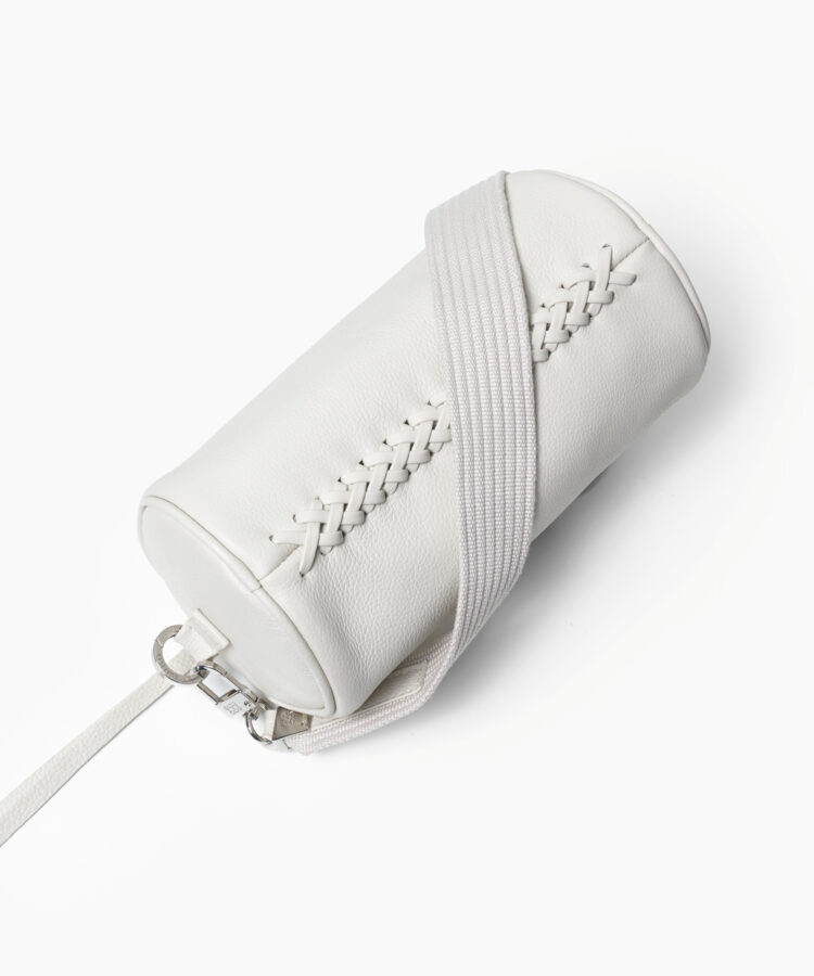 Barrel Bag in Ivory Grained Leather