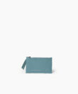 Long Zipped Card Holder in Sky Grained Leather