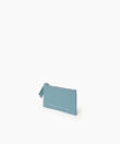 Long Zipped Card Holder in Sky Grained Leather