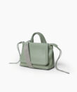 Medium Top Handle Bag in Sage Grained Leather