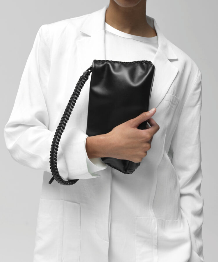 Nephele Bag in Black Smooth Leather