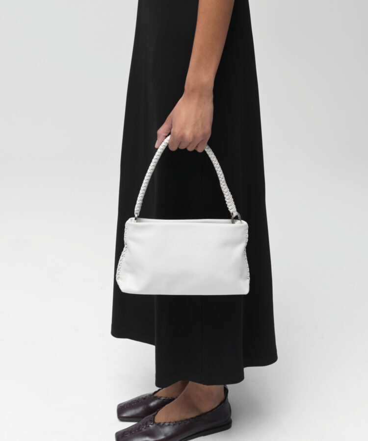 Nephele Bag in White Smooth Leather