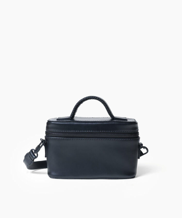 Mini Venus Bag in Black Smooth Leather